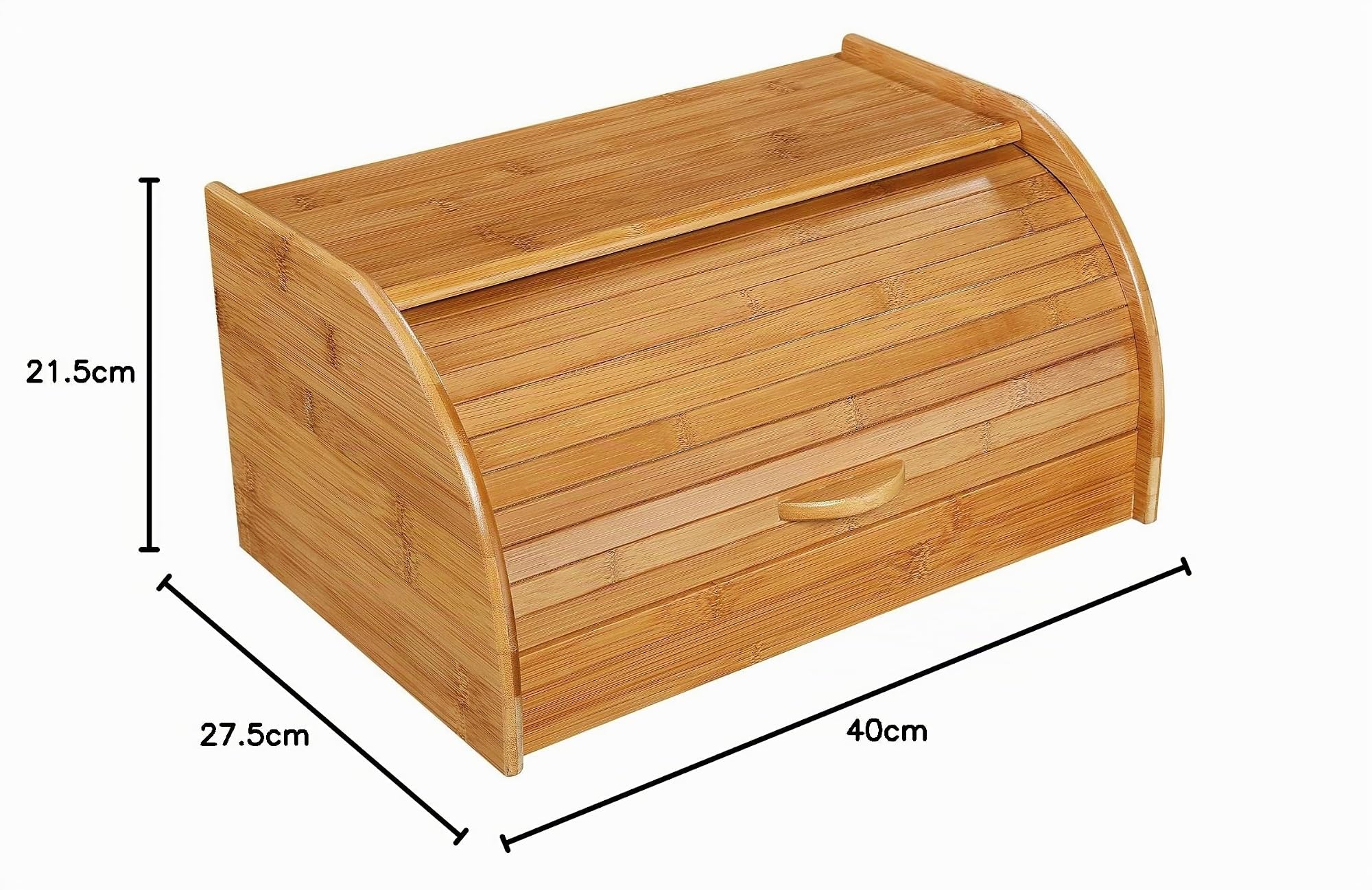 Zassenhaus Brotkasten, Bambus 40 x 26 x 20 cm, Braun, 40 x 27.5 x 21.5 cm, 54118