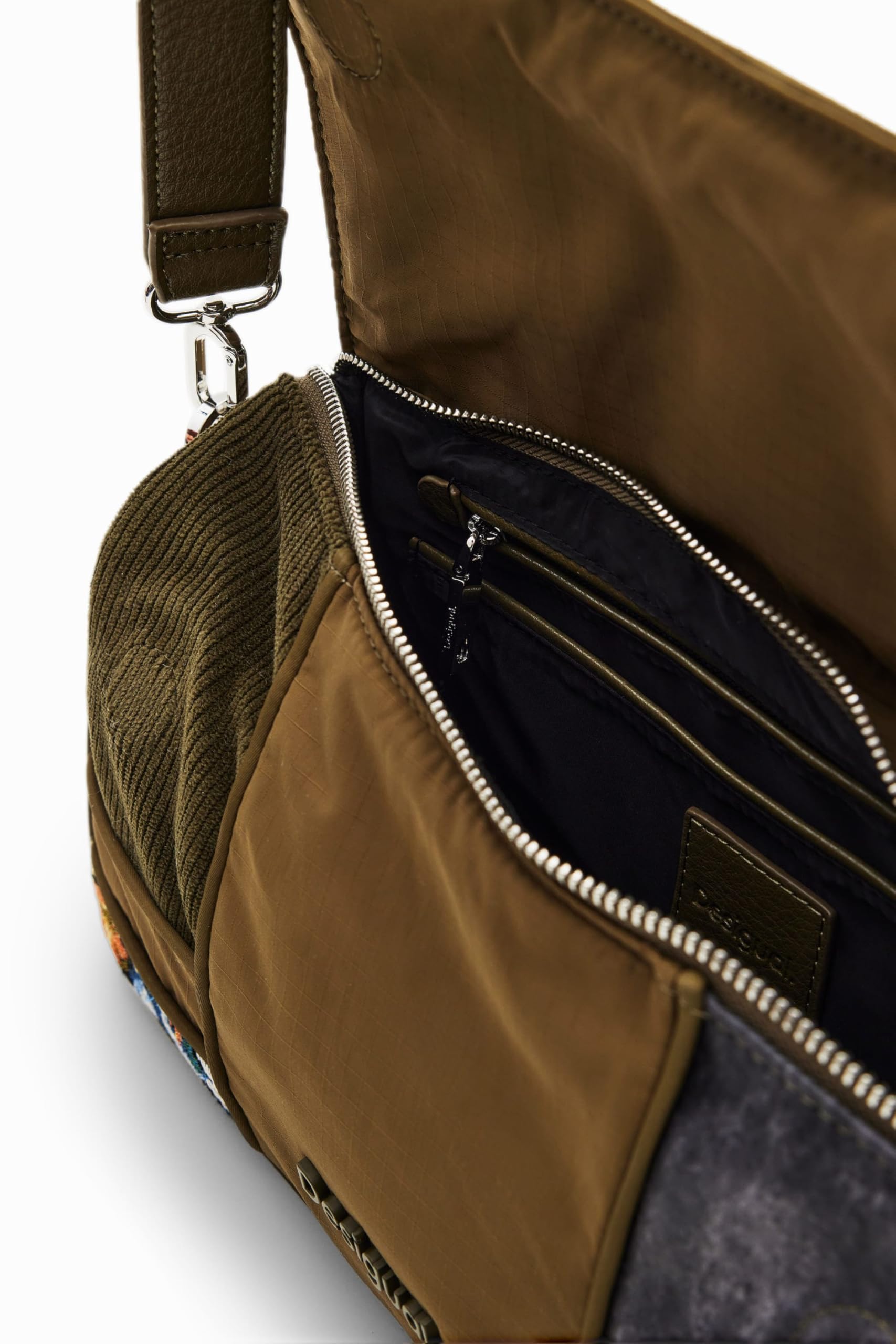 Desigual Sac à main en tissu pour femme, vert, vert