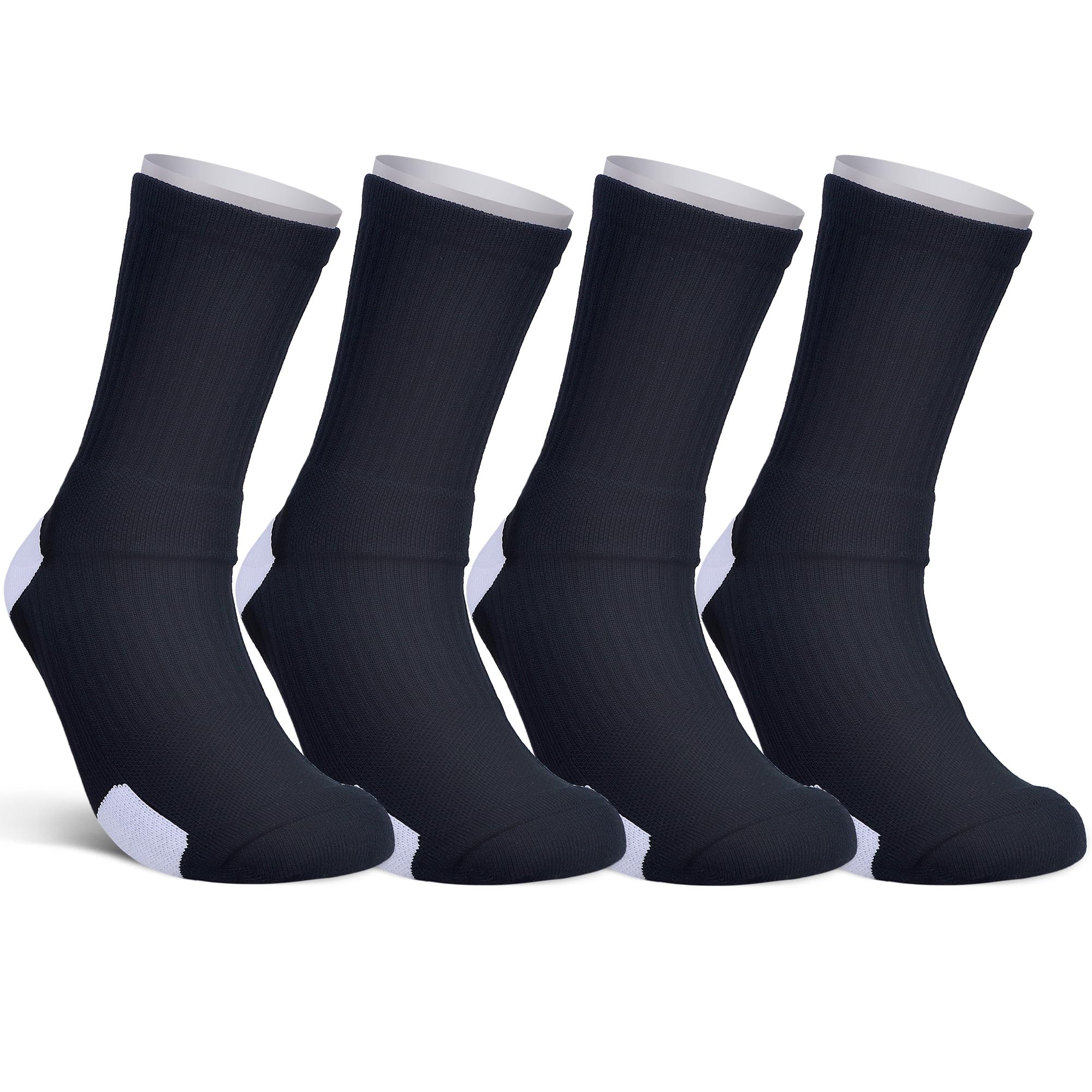 JHMKids Athletic Sport Sockcs Team Cushioned Basketball Soccer Crew Socks For Ages 4 to 16