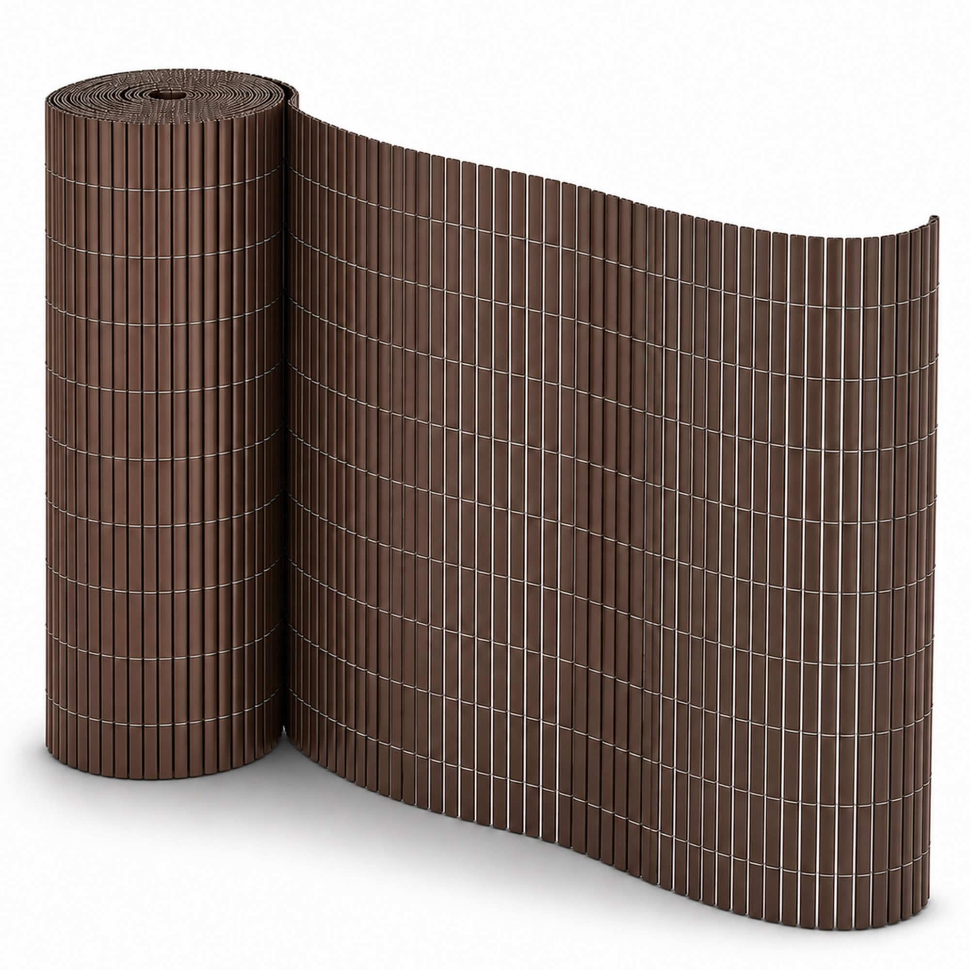 Oypla 1m x 3m Brown PVC Outdoor Garden Fencing Privacy Screen Roll