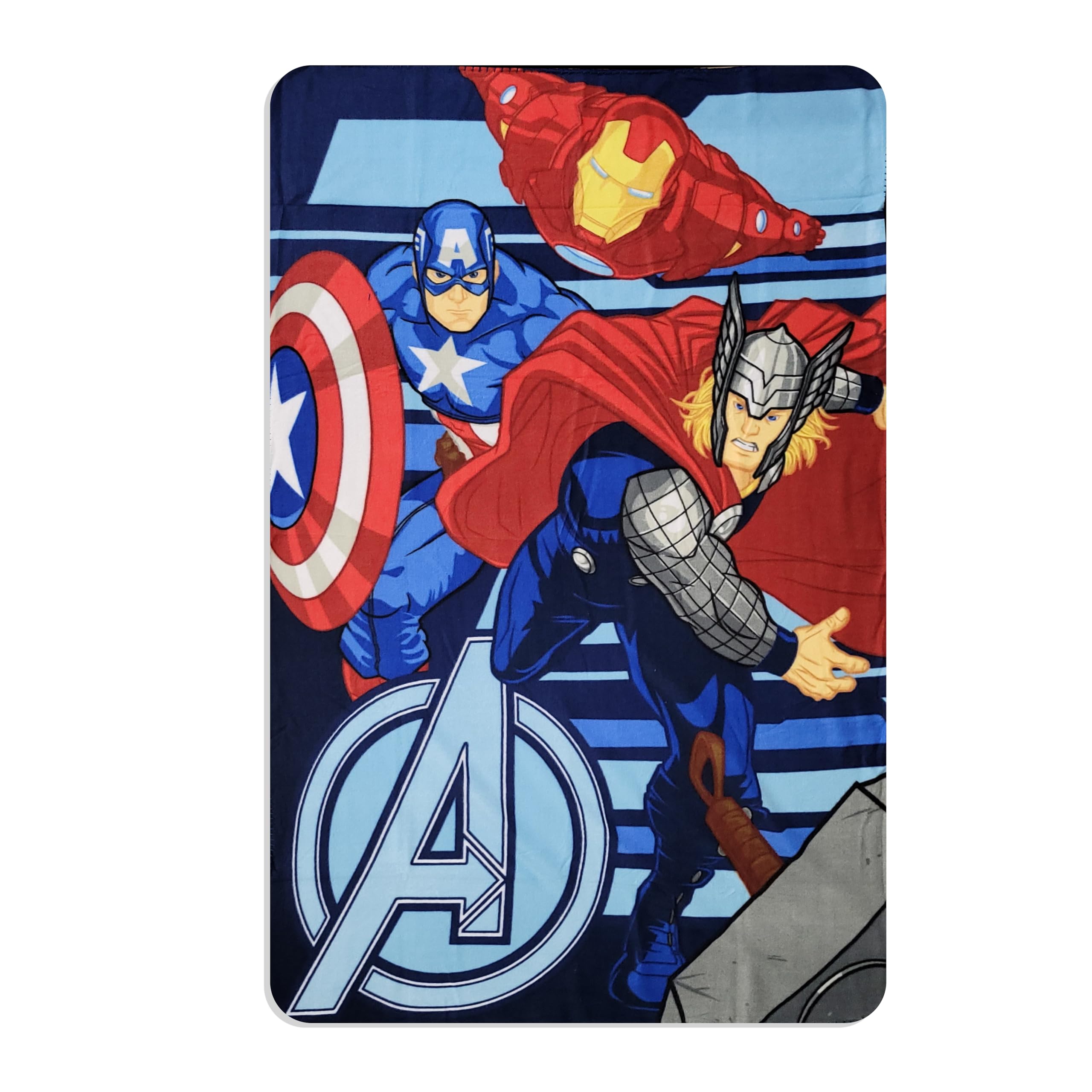 Royal Boys Girls Cozy Fleece Throw Blanket with Extra Soft Fun Design (Avengers 2)