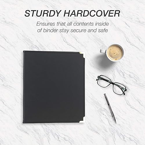 Miniatura 5 de Samsill Classic Collection carpeta de 3 aros, presentación ejecutiva, aros redondos de latón de media pulgada (capacidad de 125 hojas), negro,