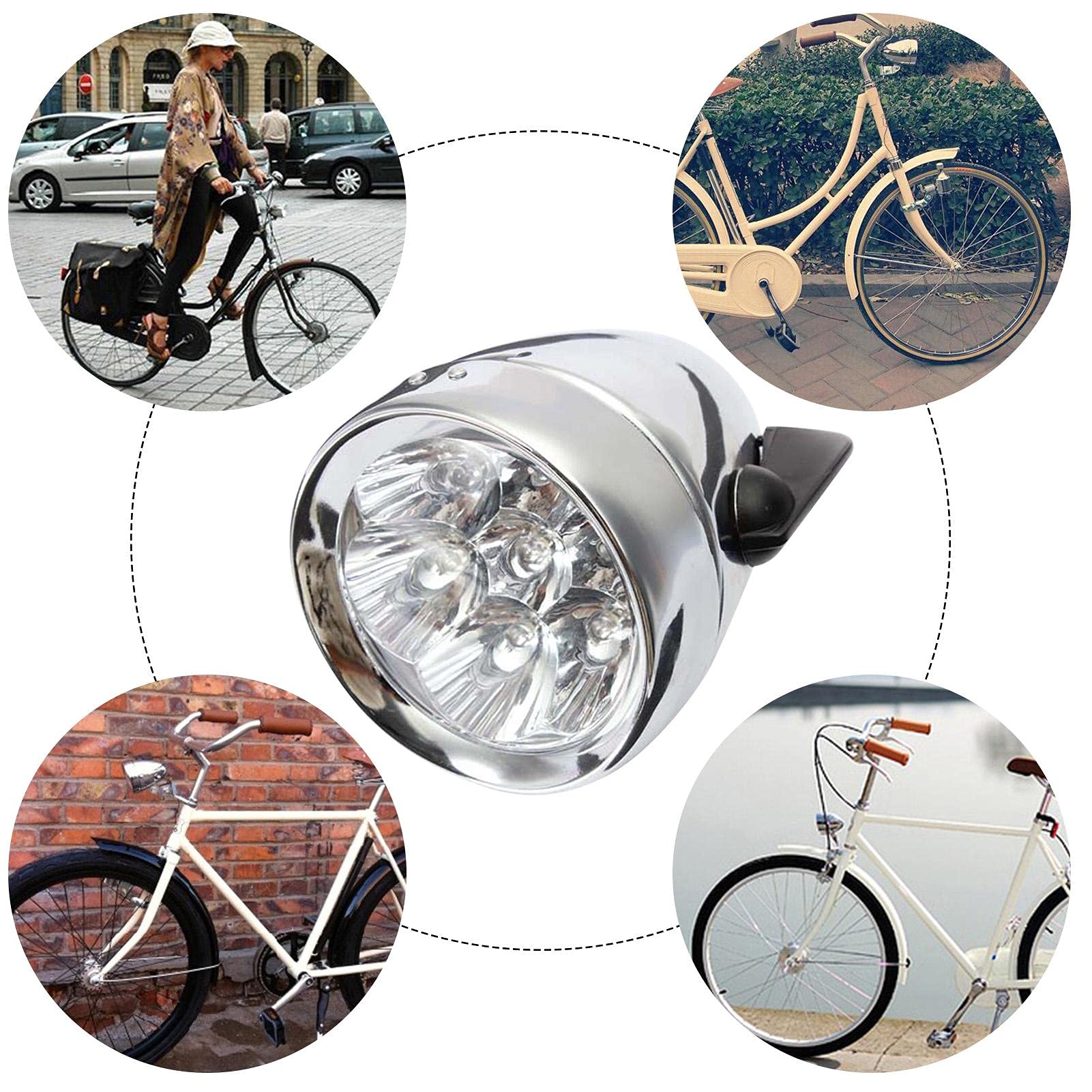 Amazon | 自転車のフロントライト, 金属シェル付きビンテージ バイク