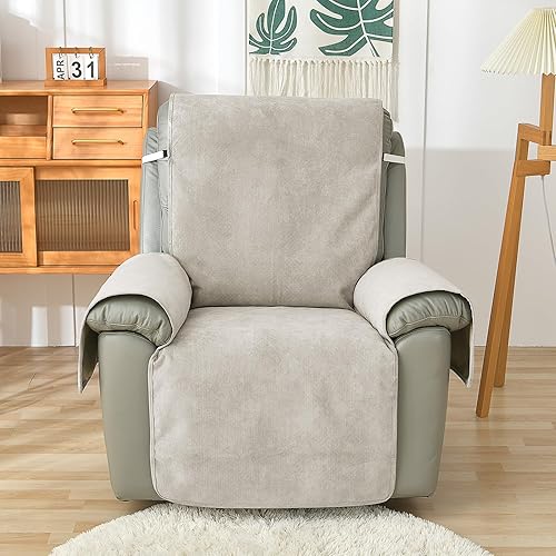 Miniatura 9 de RBSC - Funda acolchada impermeable para sofá - Funda para silla reclinable, protector de muebles, funda de sofá lavable con correas elásticas para
