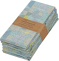Vista 46 de RUVANTI Juego de 12 servilletas de algodón 100%, 20 x 20 pulgadas, lavables, suaves, absorbentes, servilletas de algodón para fiestas, Navidad