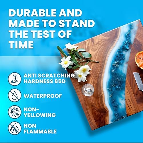 Miniatura 4 de Fórmula cristalina de resina epoxi resina del artista para revestimiento fundición arte de resina geodas mesa mesa superior mesas de borde vivo