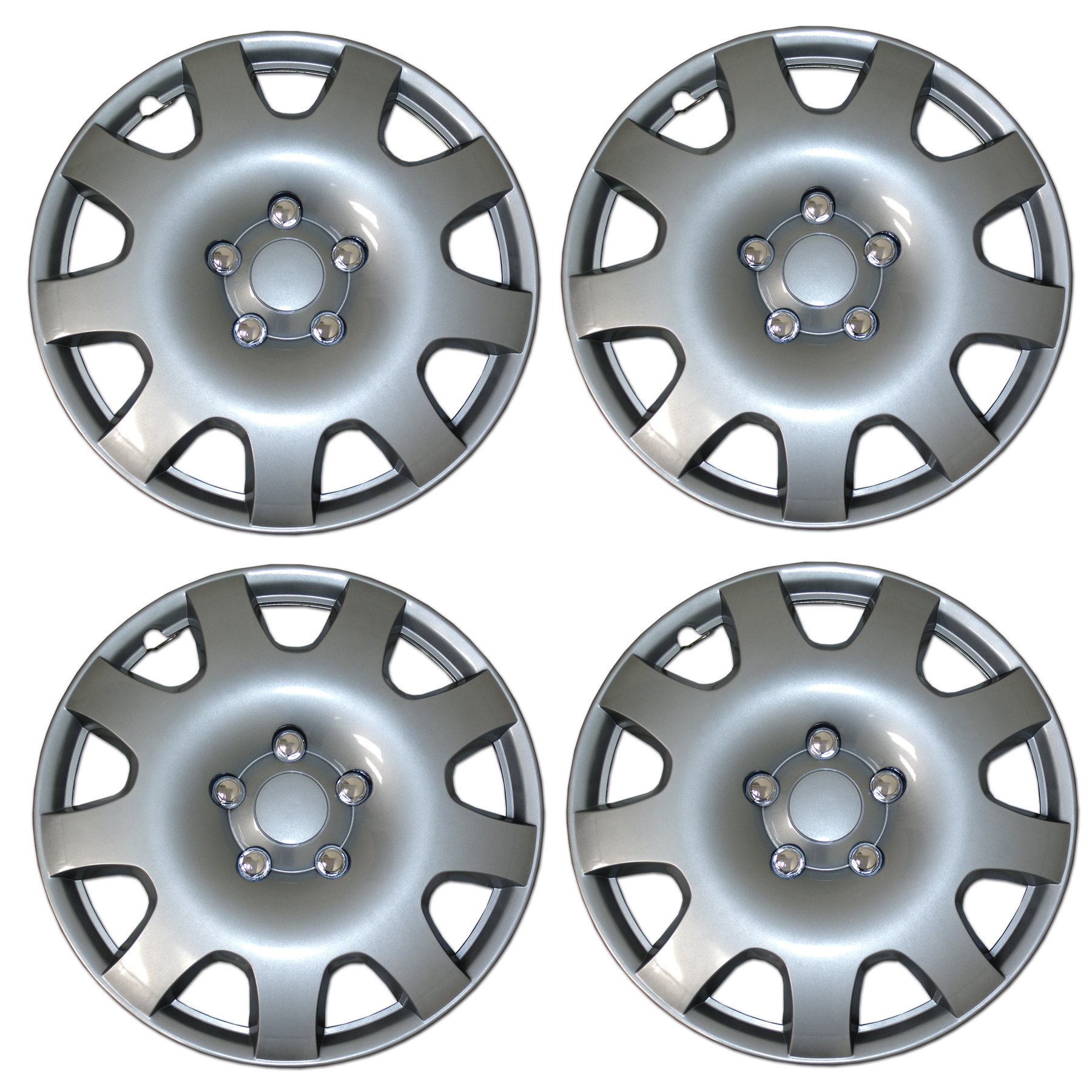 Tuningpros WC3-15-3533-B - Pack of 4 Hubcaps - 15-Inches | Black | Style 533 Style Snap-On (Pop-On) Type Matte Black Wheel Covers Hub-caps — view 53