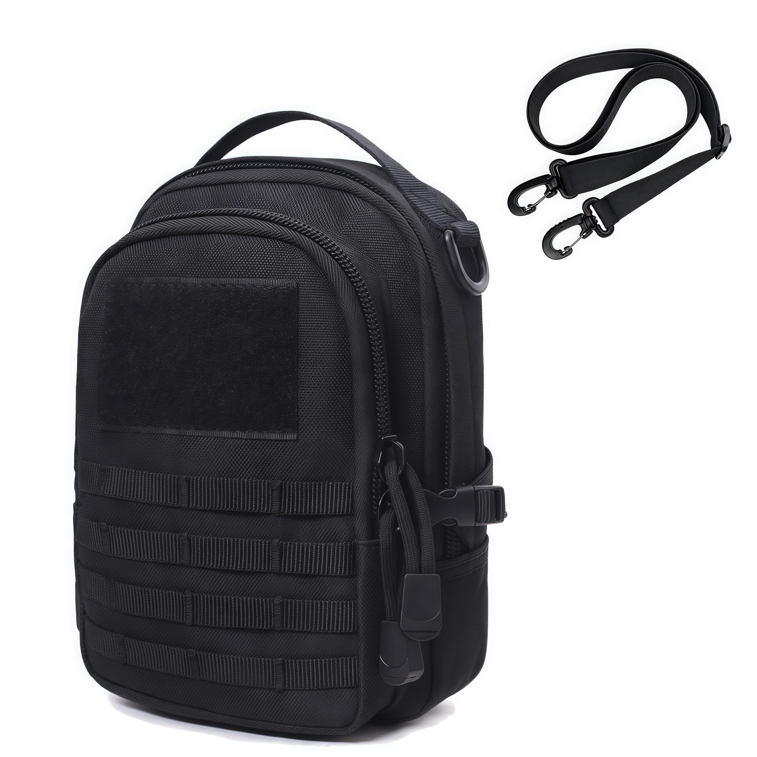 Tactical MOLLE Pouch Small | Compact Daily Carry Utility Pouch for Belt or Vest | Waterproof Multi-Purpose Waist Bag (Black)