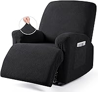 Vista 26 de VANSOFY - Funda para sofá reclinable, juego de 3 piezas de fundas de sofá reclinable elásticas con bolsillos, fundas para sofá reclinable de 3