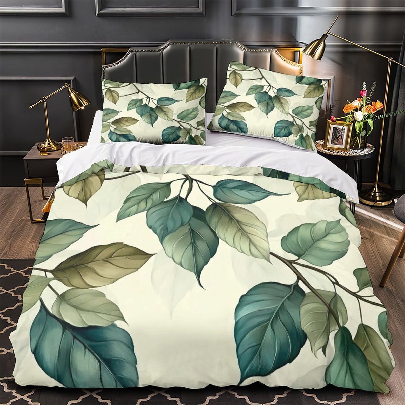 Parure de lit effet 3D ultra douce en microfibre hypoallergénique de qualité supérieure