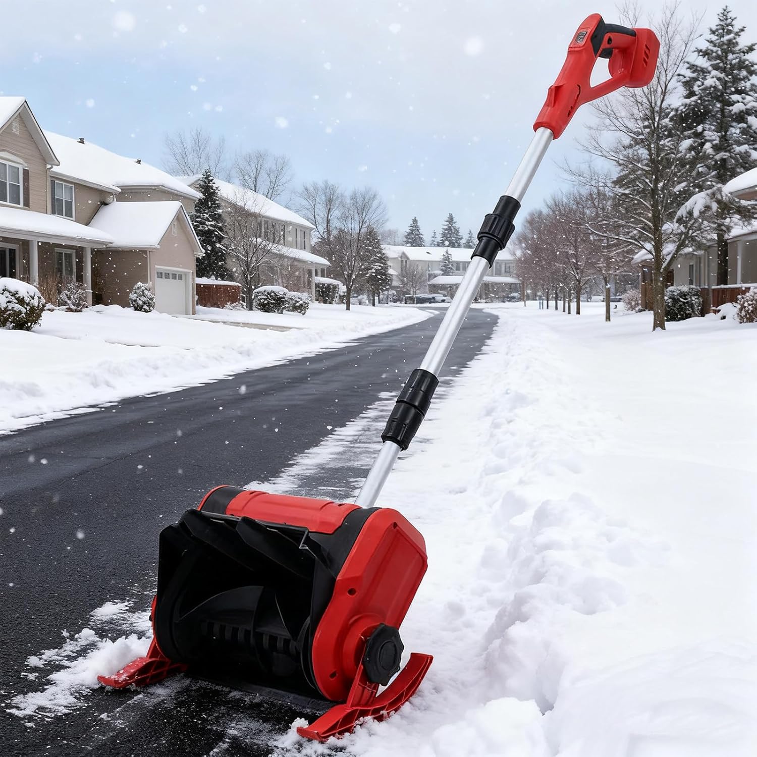 20V Lithium-Ion Cordless Snow Blower, 1200W High-Power Electric Snow Shovel, 32cm Clearing Width Battery Snow Shovel for Efficient Snow Removal on Doorsteps & Driveways