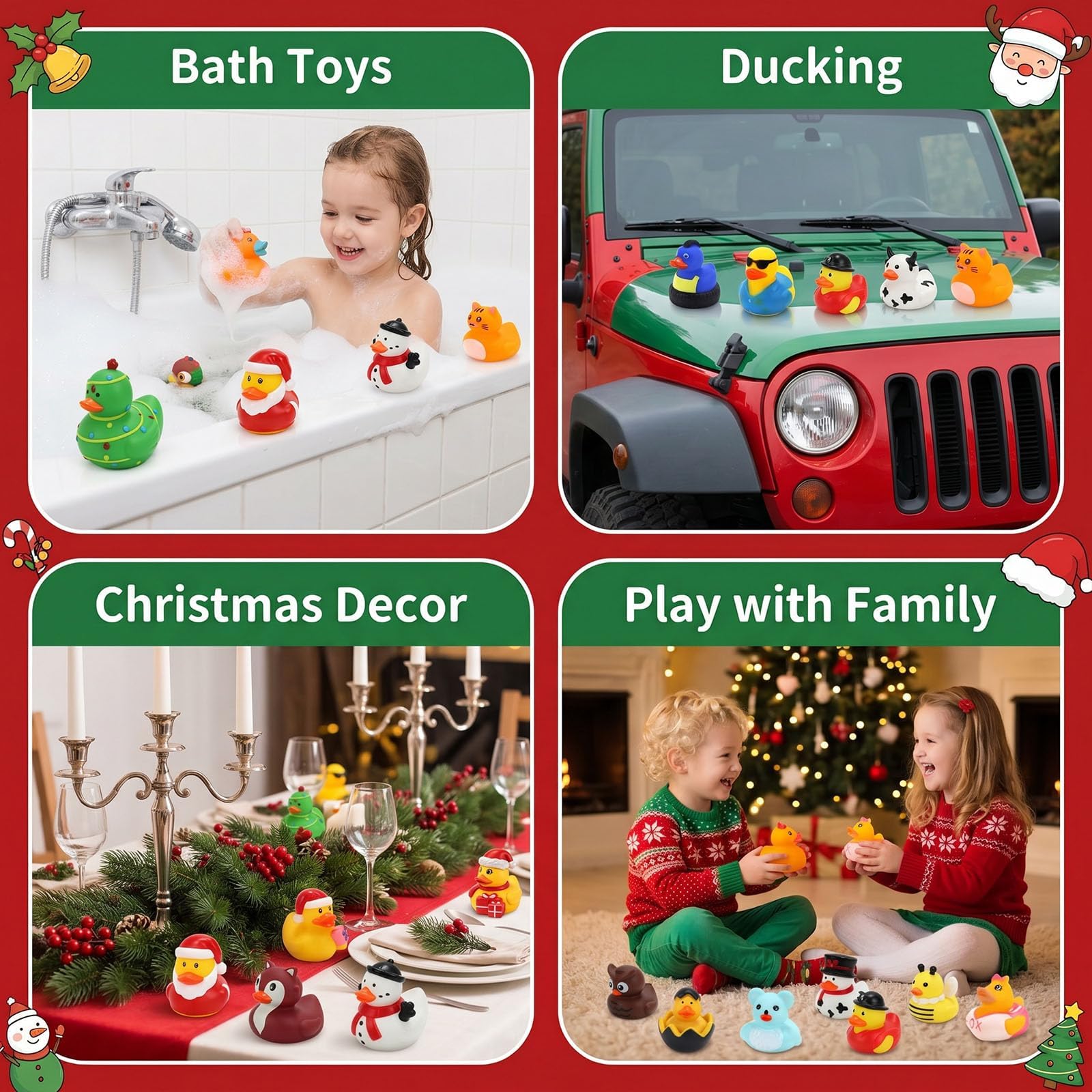 Calendario dell'Avvento 2026 con 24 giorni di sorpresa natalizia con 24 giocattoli unici per il bagno, divertenti bomboniere per le feste per bambini, bambini, ragazze e ragazzi