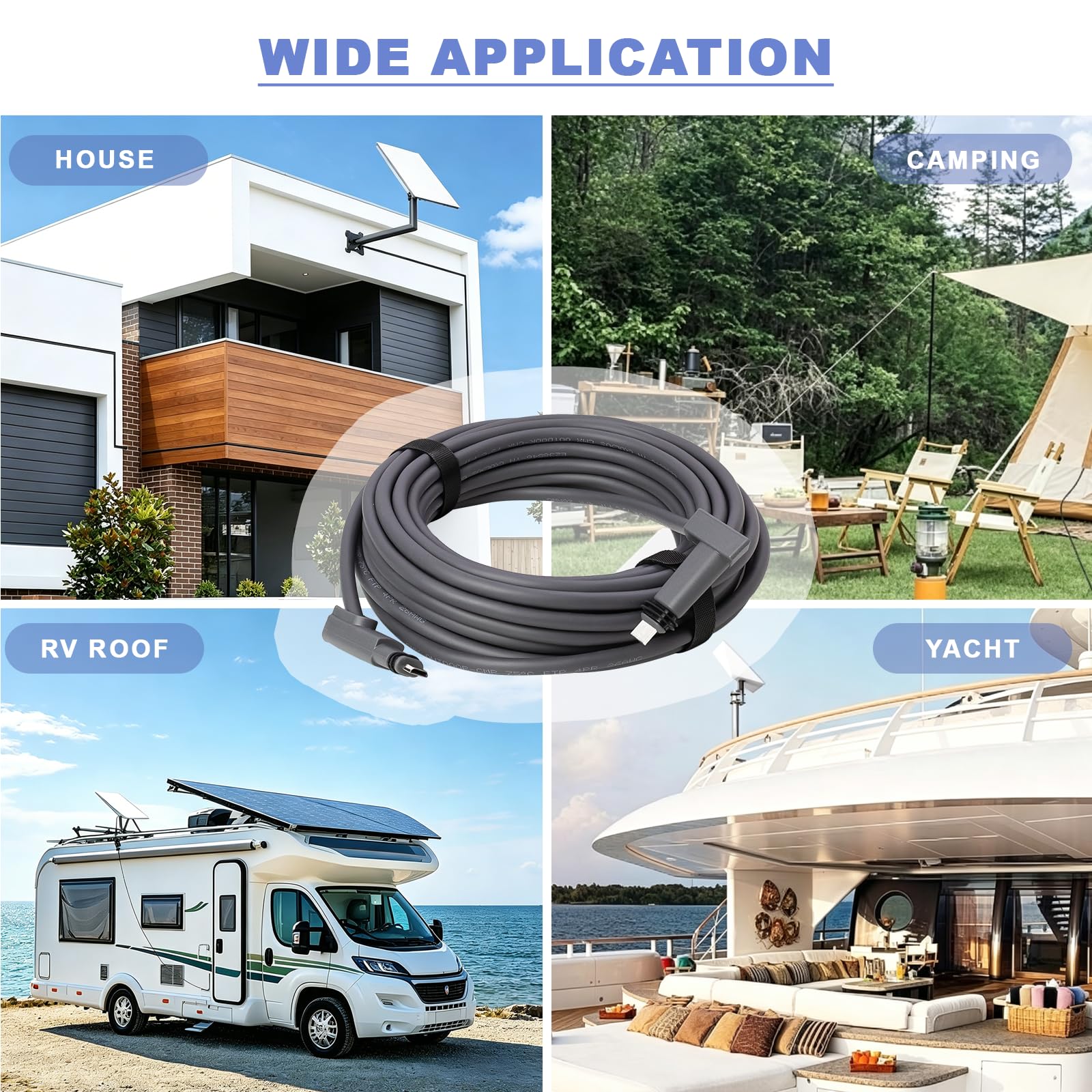 Cavo Starlink Gen 2 da 23 m, 26 AWG, cavo PoE di ricambio per kit azionato standard V2, cavo Ethernet impermeabile ad alta velocità da 1200 Mbps per parabola rettangolare