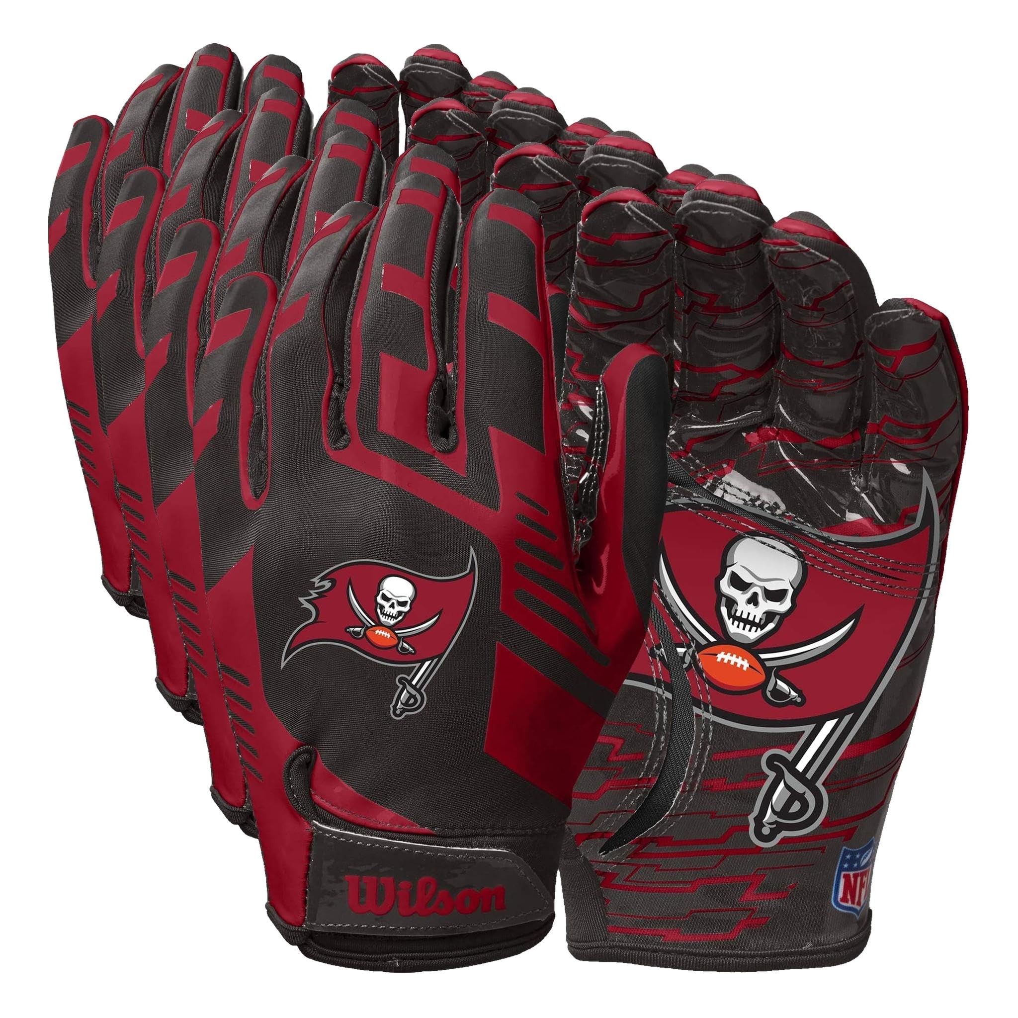 Wilson NFL Stretch Fit Football Gloves – Youth and Adult Sizes