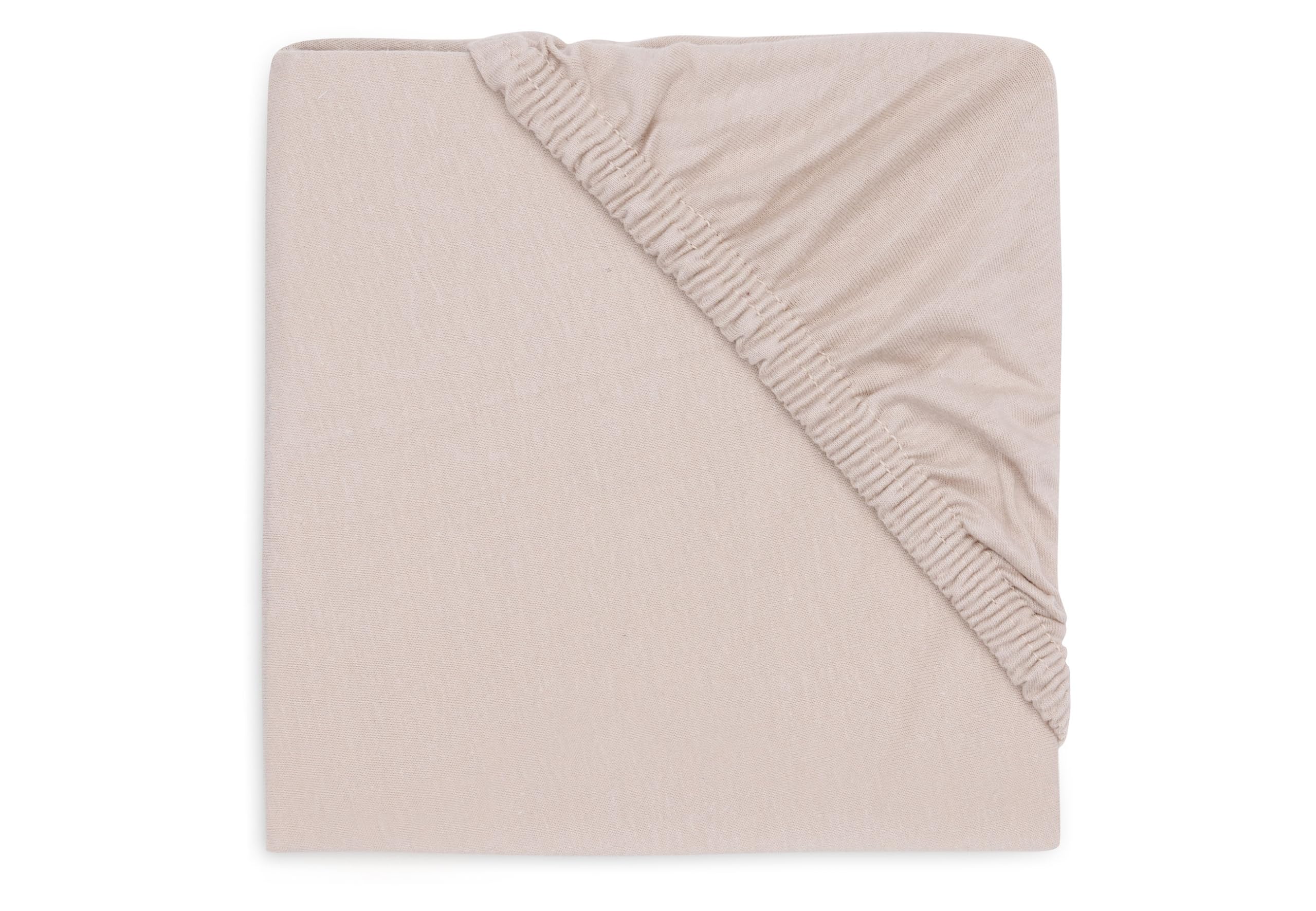Jollein Spannbettlaken Jersey - Für den Laufstall - Nougat - Ø 95cm - 100% Baumwolle - Spannbetttuch Laufgitter - Beige