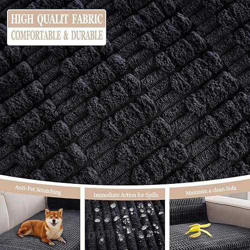 Miniatura 5 de Fundas de sofá, fundas de asiento de sofá, 33 x 70 pulgadas, tapete antideslizante para perro, almohadilla para mascotas, manta para sofá, silla,