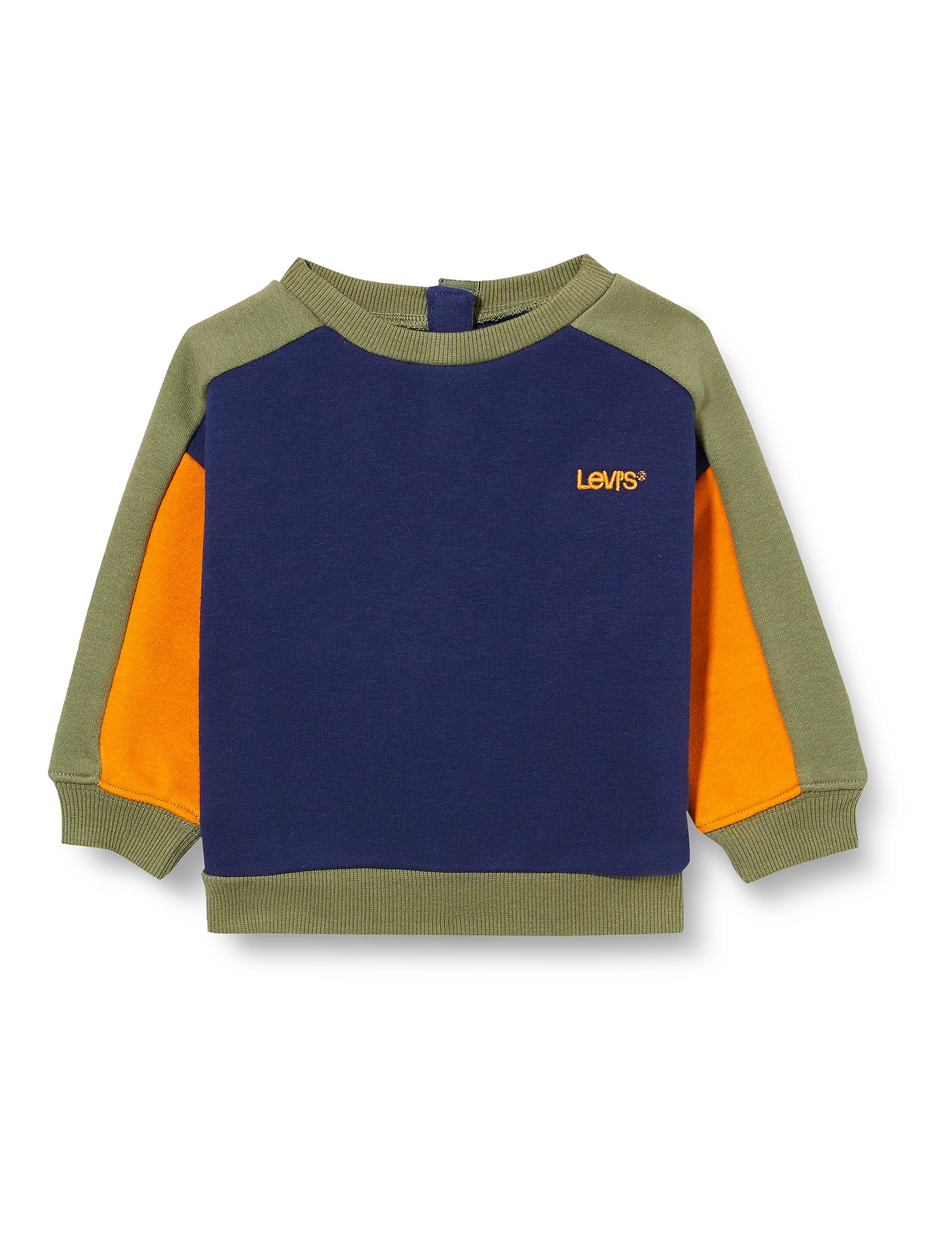 Levi's Kids Lvb logo colorblock crew Baby Boys Ocean Cave 3 months
