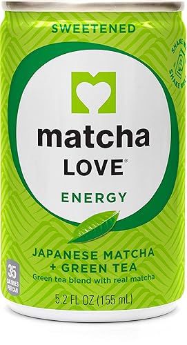 Matcha Love Té verde endulzado Energy Shots 52 onzas paquete de 20
