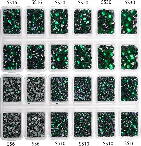 Miniatura 4 de 8000 unidades de piedras preciosas de cristal redondas de fijación en caliente, piedras de cristal con parte trasera plana para hacer bricolaje con