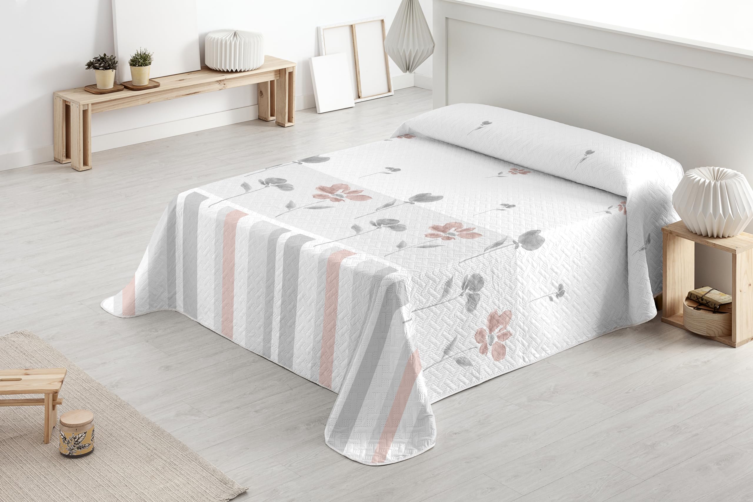Degrees home - Dalia - Colcha Cama 150 - Colcha bouti Cama - Primavera, Verano - 250x260 - Maquillaje