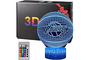 3D Lakers Night Light Illusion Lamp