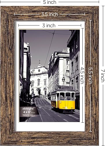 Vista 410 de eletecpro Juego de 10 marcos de fotos de 8.5 x 11 pulgadas, collage de fotos, decoración de pared, fotos de 5 x 7 con paspartú o de 8.5 x 11 Negro