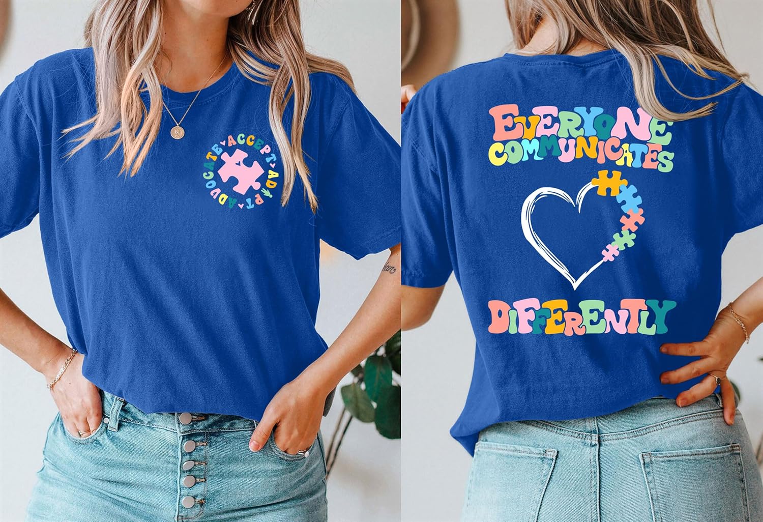 Autism Mama Shirt Women Autism Awareness Shirts Gift for Autism Mom Tee Mental Health Tee Tops - Image 2