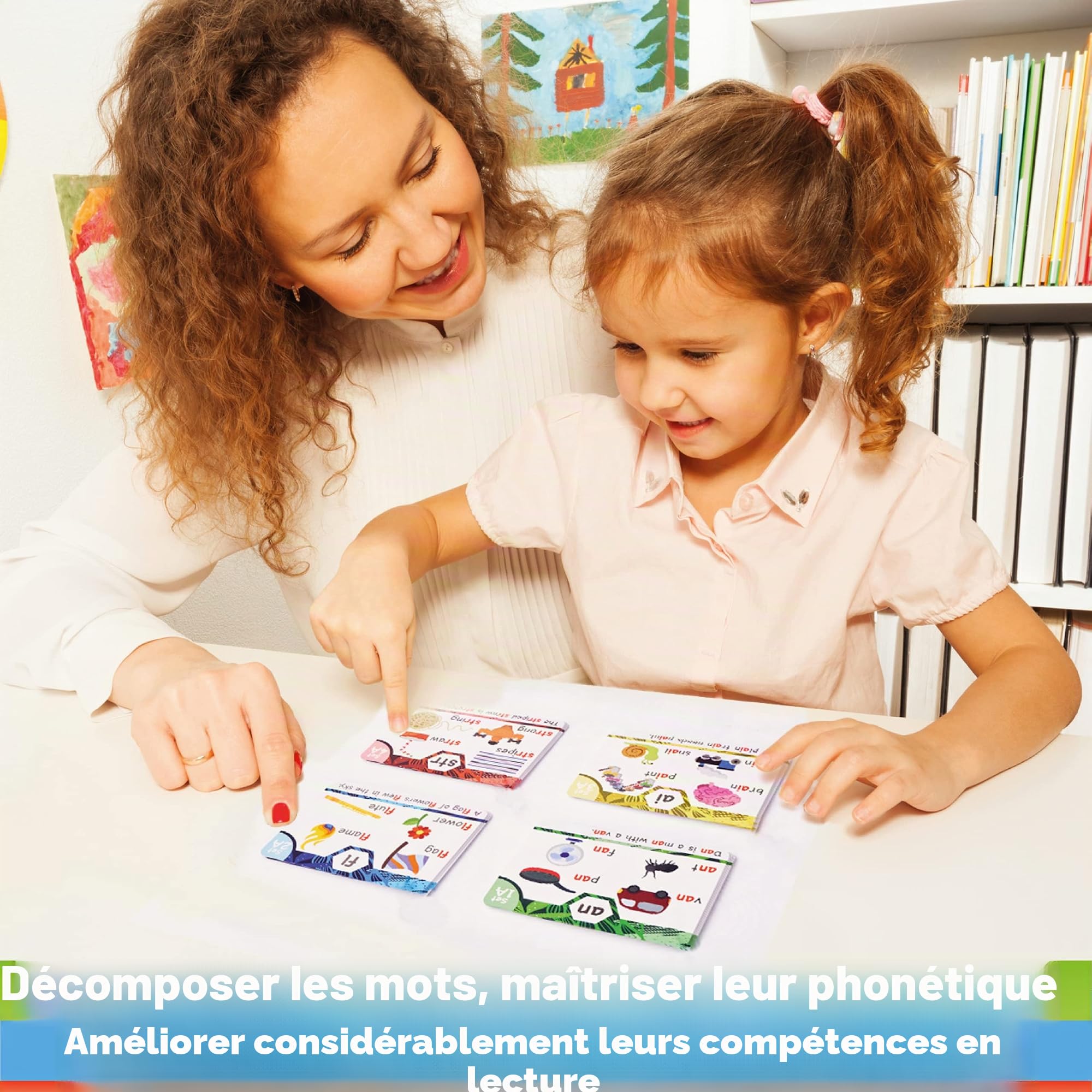 THE BAMBINO TREE Cartes phoniques flash – Apprendre à lire en 20 étapes phoniques – Éducation pour enfants de 4 à 8 ans maternelle 1re 2e année