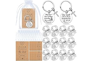 50 Pack of Christian Cross Keychains in Bulk with Bible Verses: Religious...