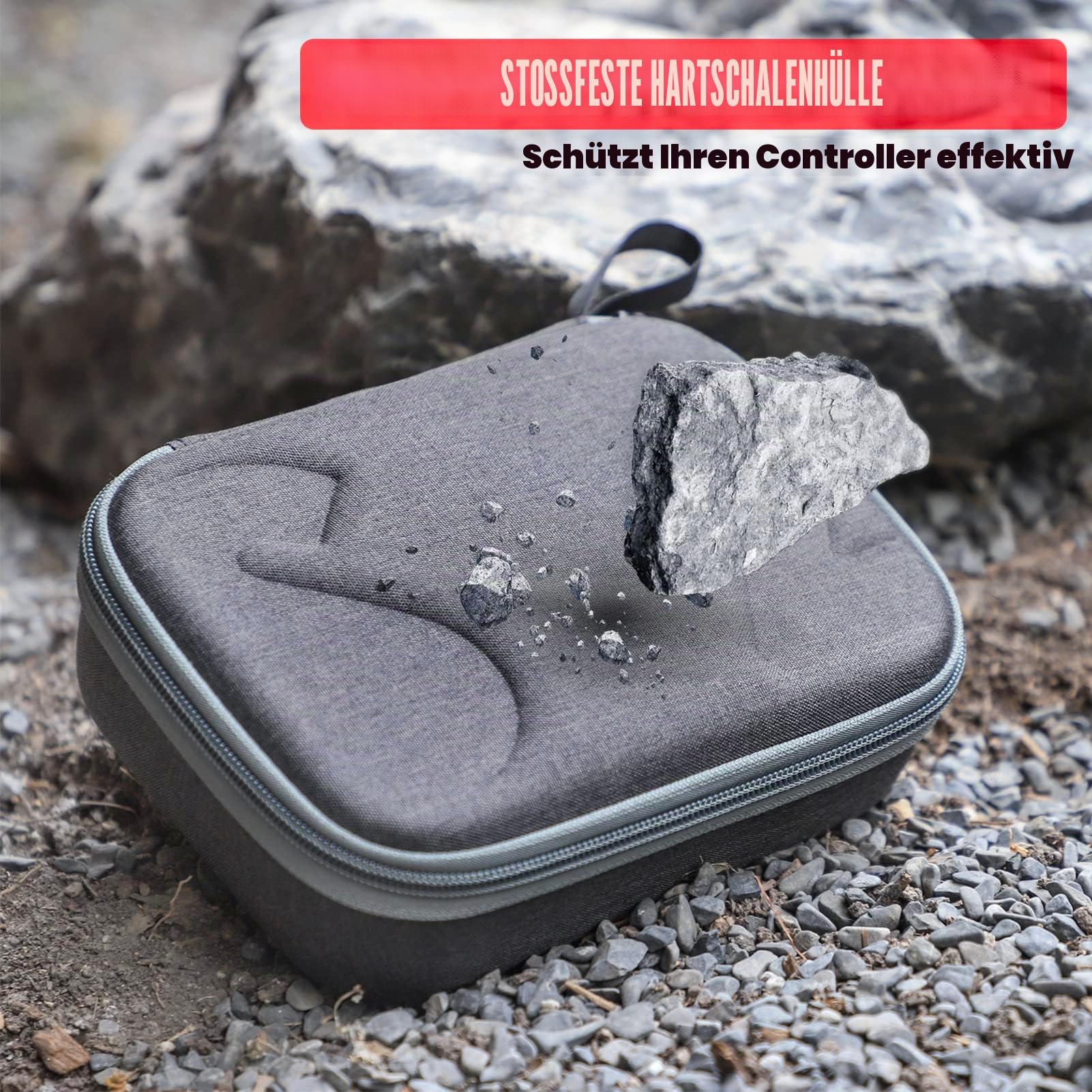 FPV Tasche Controller 2/3 Hülle für DJI Avata FPV Brille 2 Brille V2 3 Fernbedienung Reisetasche Zubehör Harte Schutzhülle Tragetasche mit Karabiner, Schwarz, Tragetasche