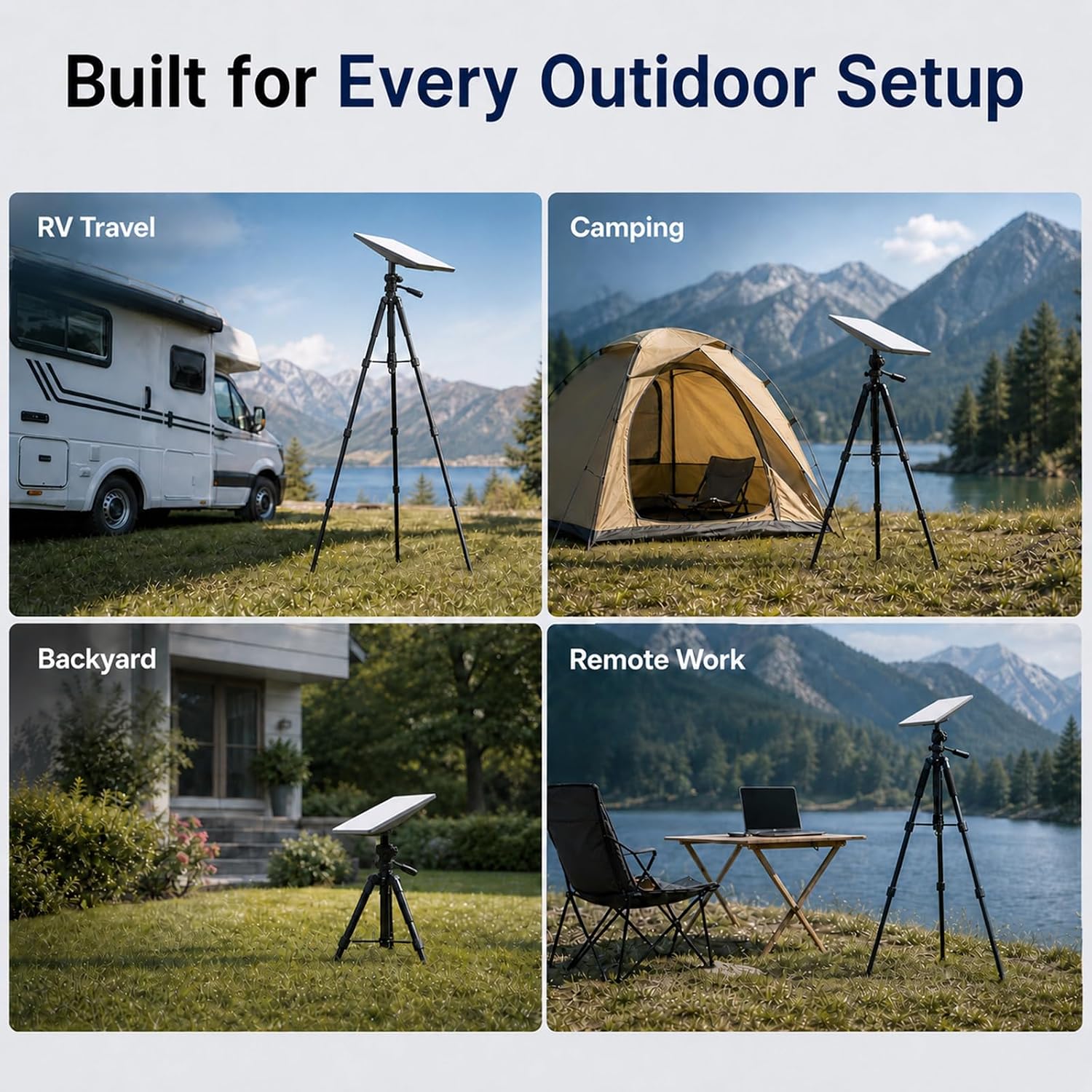 Creacity Starlink Mini Tripod Mount, Aluminum Reinforced Tripod Stand