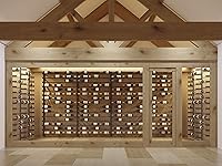 Vista 6 de VintageView Evolution Wine Wall 30 3C - Estante moderno para vino (36 botellas, negro mate)