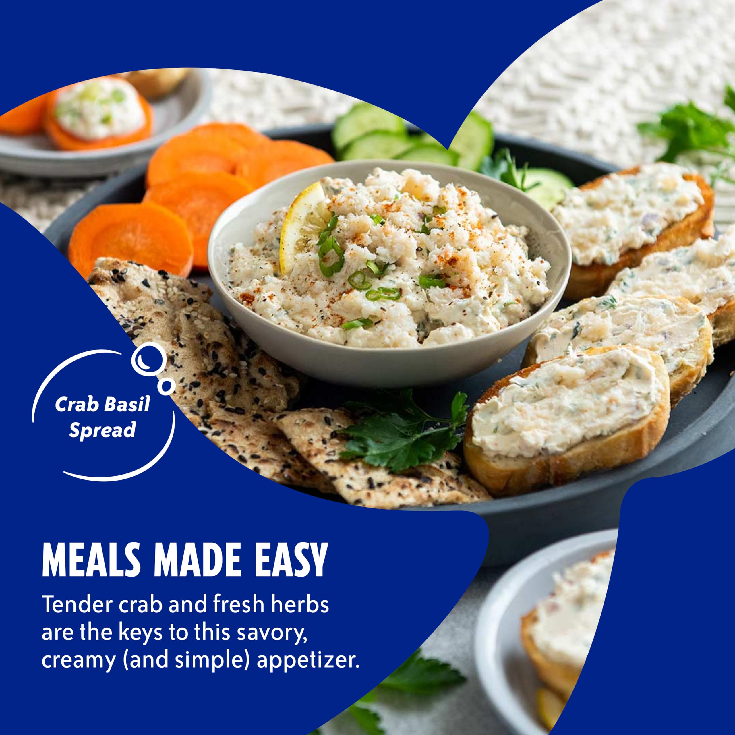 Chicken of the Sea Wild Caught White Crab Meat, 6 oz Cans, 12-Count – High Calcium, High Protein Canned Crab Meat – Delicious & Nutritious, Perfect for Dips, Soups, & More