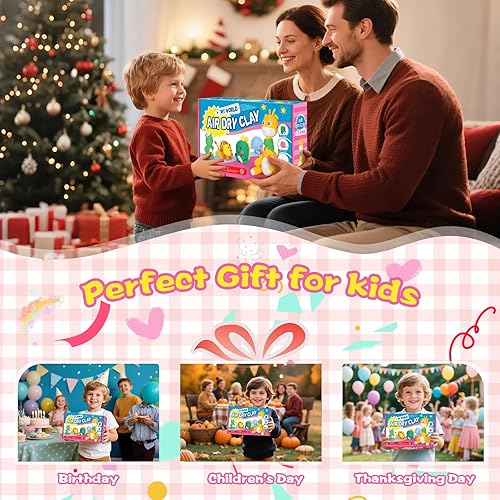 Miniatura 6 de ifergoo Arcilla seca al aire para niños, kit de arcilla para modelar animales, 6 diseños de animales con herramientas de escultura y tutoriales,