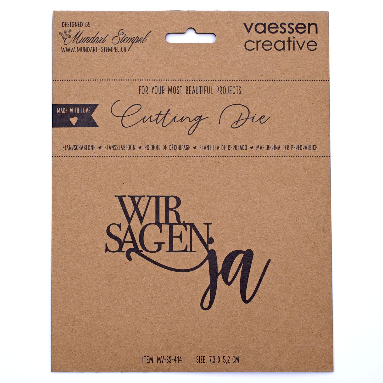 Vaessen Creative Handwerk Stanzschablone Zum Basteln, Wir Sagen Ja, Erstellen komplexer Designs für Scrapbooking - Image 4