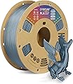 OVERTURE PLA Filament 1.75mm, 1kg Bobine (2.2lbs) 3D Drucker PLA Filament, Précision Dimensionnelle +/- 0.02mm (Gris Métallisé)