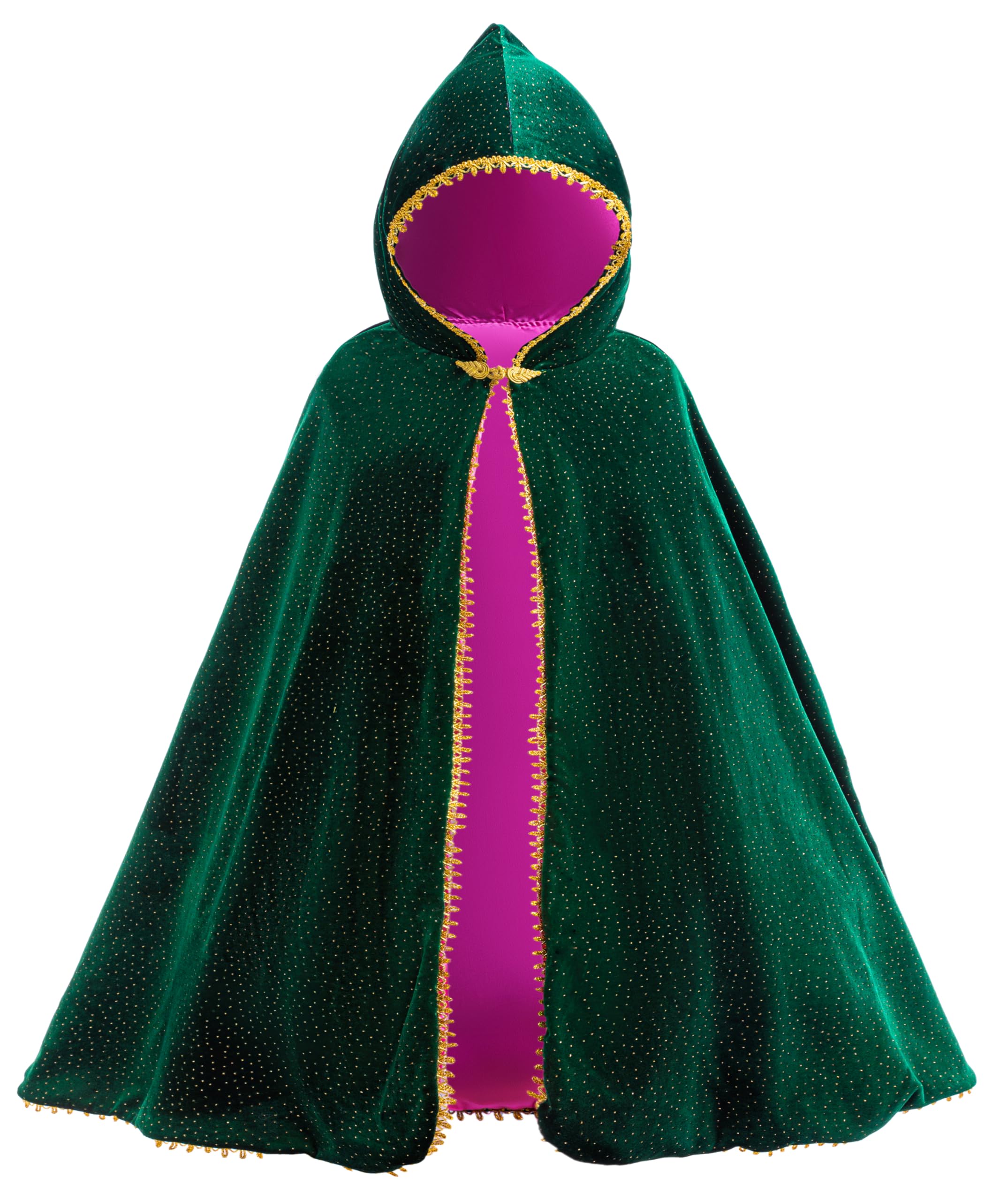Hulaha Girls Luxurious Elsa Anna Velvet Hoode Cape Kids Princess Dress up Cloak Girls Velvet Fancy Cloak