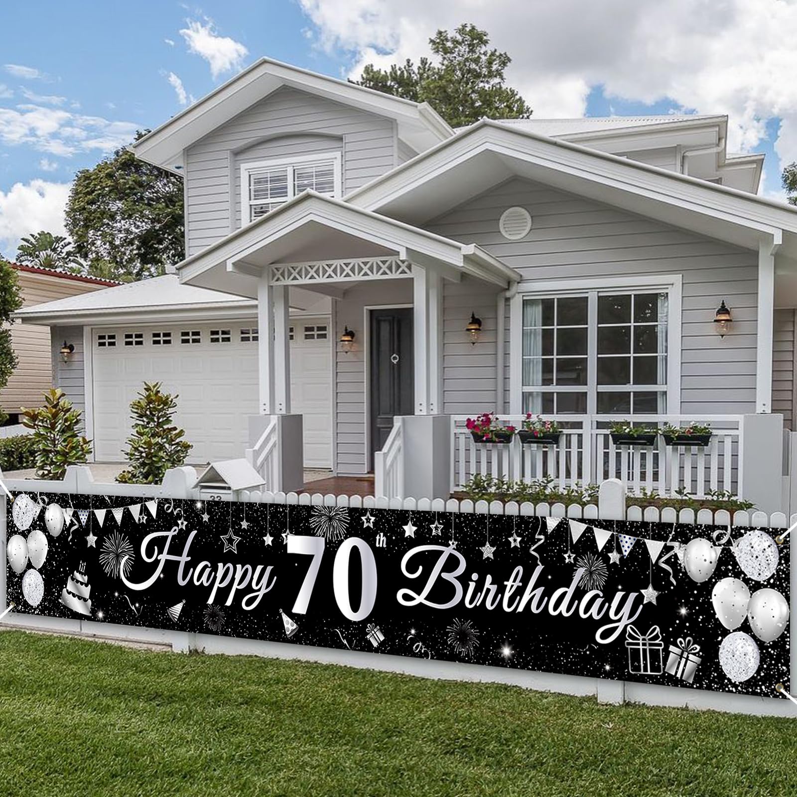 PartyYaa 70. Geburtstagsbanner Deko, 70. Geburtstag Tür Bann