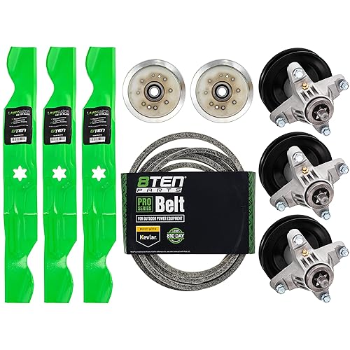 Miniatura 1 de 8TEN Kit de reconstrucción de cubierta para Cub Cadet MTD 50 pulgadas LGT1050 hoja husillo correa tensor