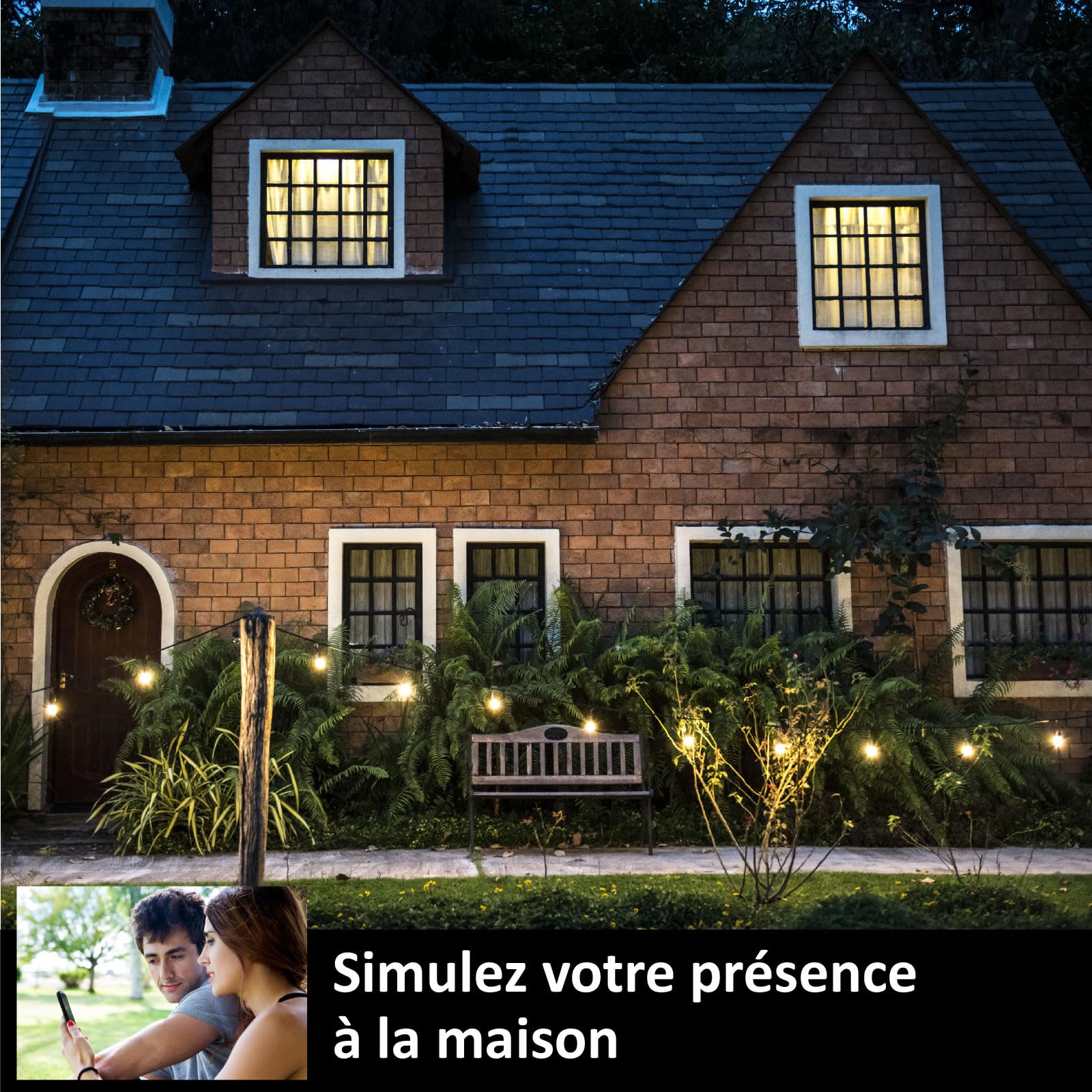 KYF Lot de 2 Prises intérieures encastrées 3000W connectées Wifi + Suivi de consommation + Compatible assistants vocaux