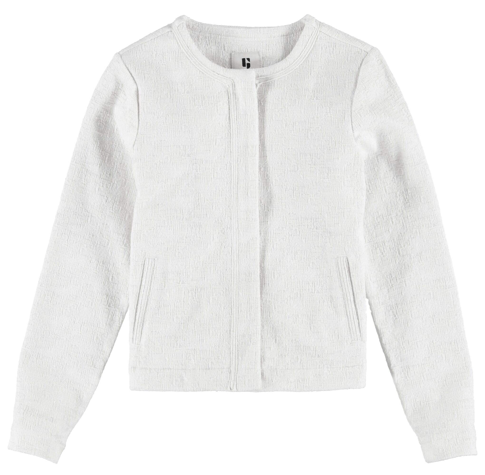 Garcia Cárdigan para niña, color blanco con hilo brillante, L92654