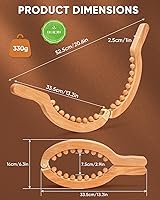 Vista 5 de ONUEMP Removedor de celulitis de madera para piernas, herramientas de terapia de madera, kit de maderoterapia colombiana para drenaje linfático