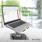 Support d'ordinateur portable gris pour bureau avec base rotative à 360 degrés compatible avec MacBook Pro/Air, support d'ordinateur portable ergonomique pliable pour bureau jusqu'à 16 pouces