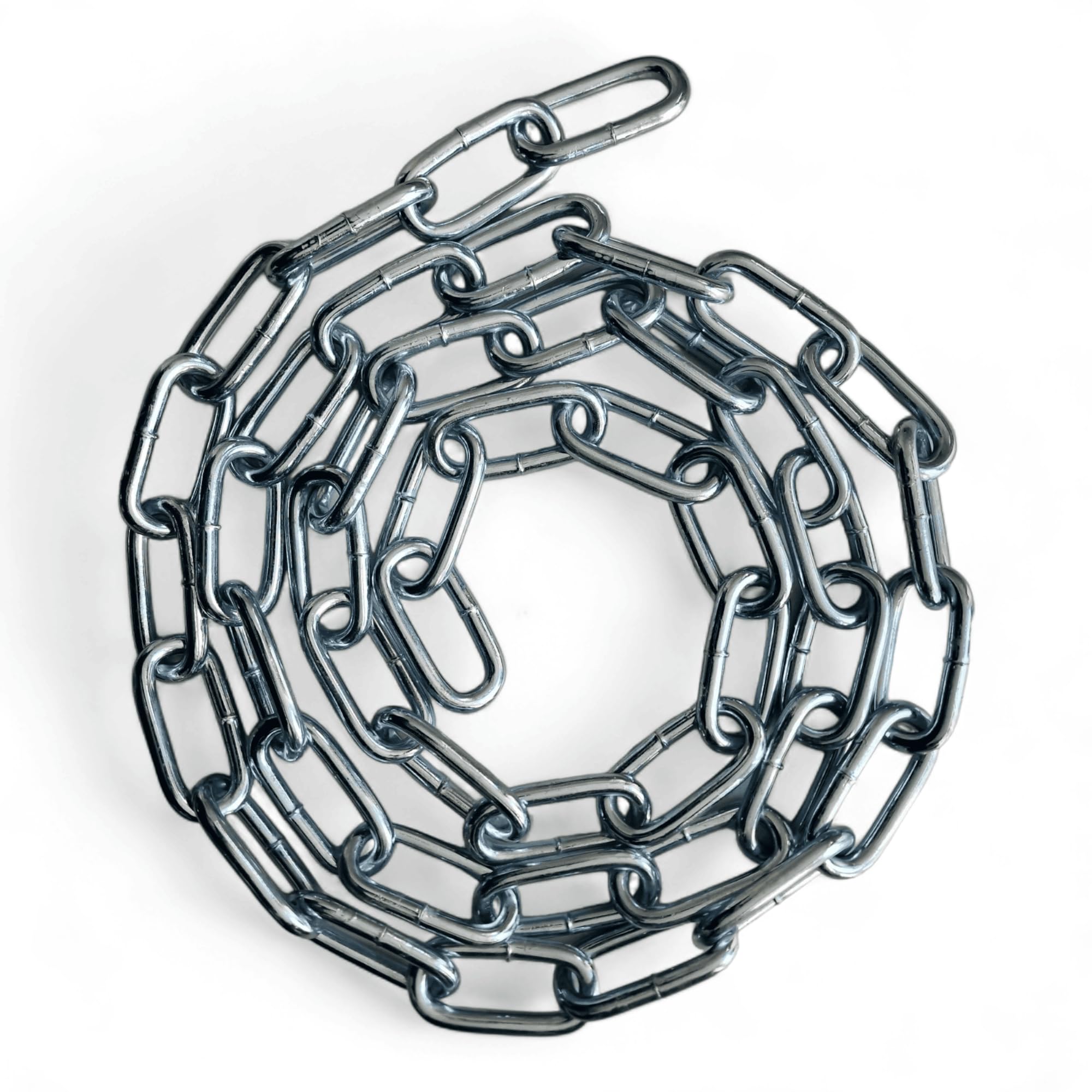 Rse Chrome Heavy Duty Rust And Corrosion Proof Galvanised Metal Link Chain Stainless Steel For Bike Lock Padlock Security Gate Fence Gym Weight Lifting Extra Strong Long Length Welded (10Mm, 0.5 Metre)