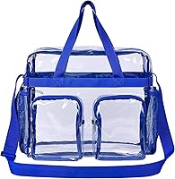 Vista 7 de Bolsa de mano transparente Oraben aprobada por el estadio 12 x 6 x 12 Bolsa de estadio para trabajo, deportes, juegos, gimnasio