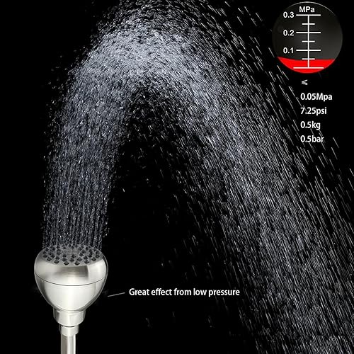 Miniatura 2 de Cabezal de ducha de alta presión, potente cabezal de ducha que aumenta la presión del baño, reemplazo universal perfecto para cabezales de ducha de