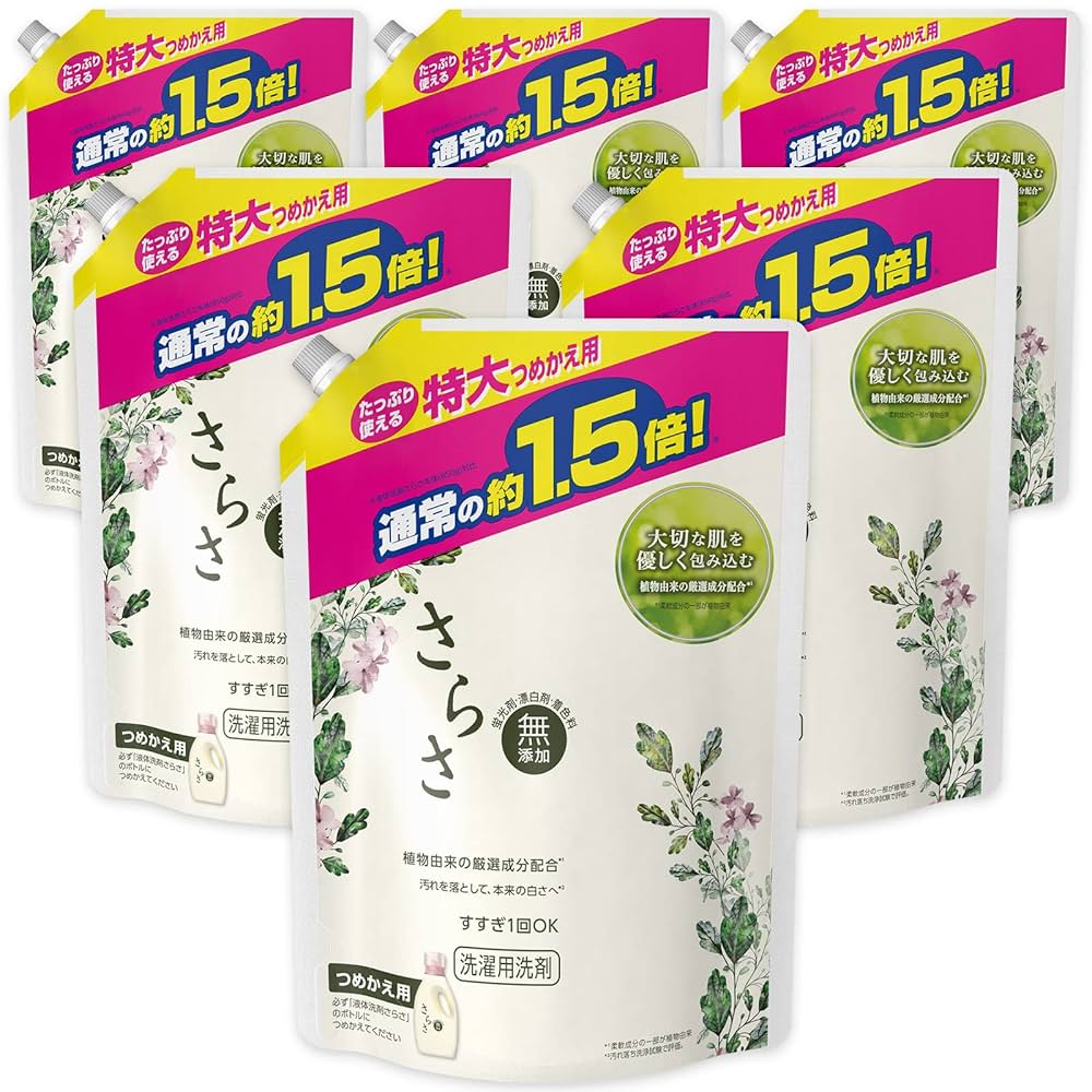 Amazon | [ケース販売] さらさ 洗濯洗剤 液体 詰め替え 1200g×6