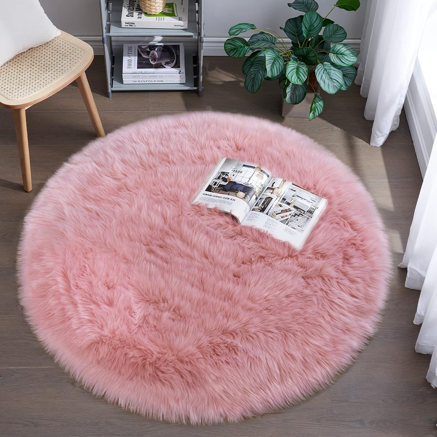 Buy Brownmonkey Faux Sheepskin Fur Area Rugs Round Fur Throw Rug