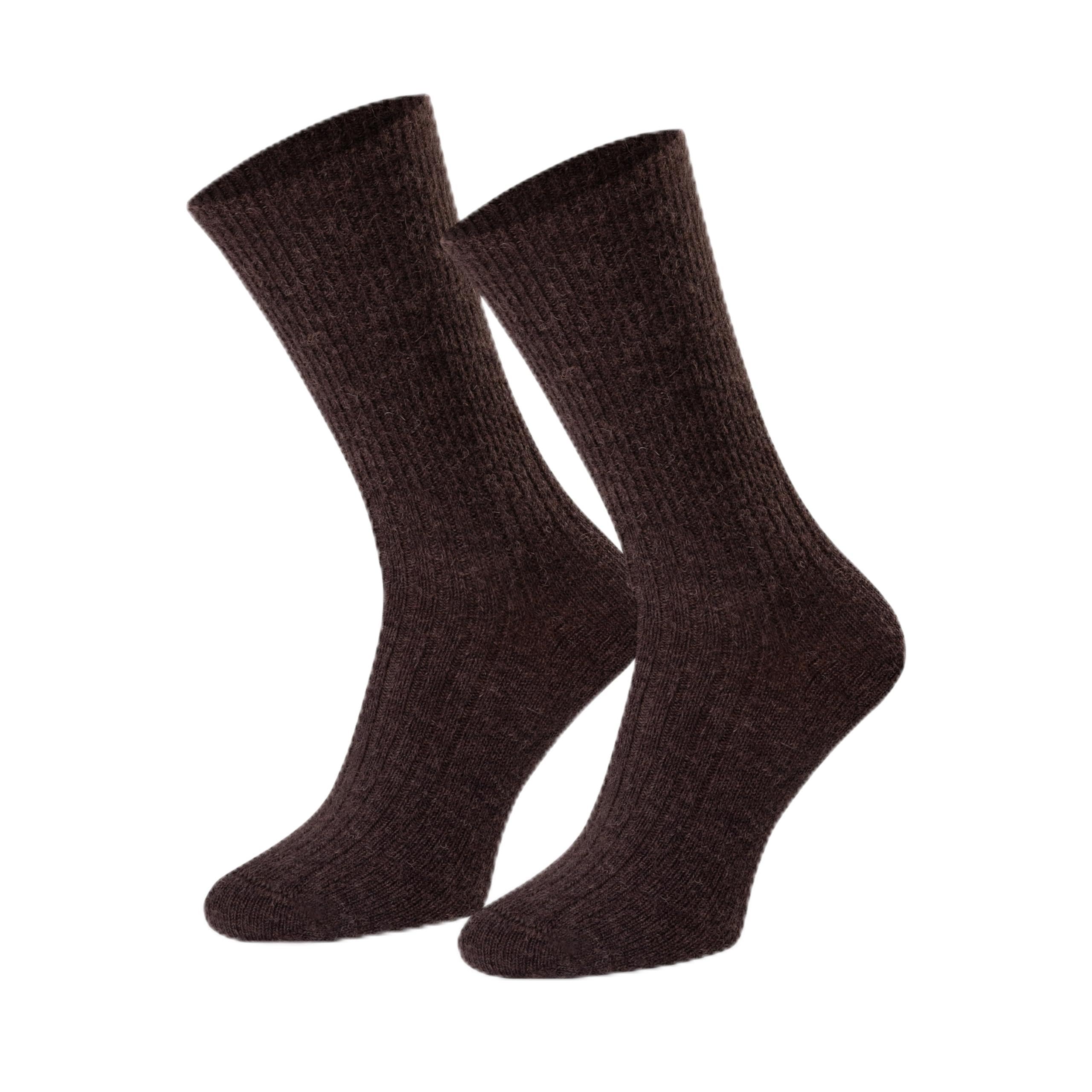 STEVEN 50% Alpaca Wool Socks for Men and Women - Hypoallergenic, Thermal Insulating, Seamless, with Delicate Waistband, Comfortable and Comfortable on the Skin, brown, 38-40
