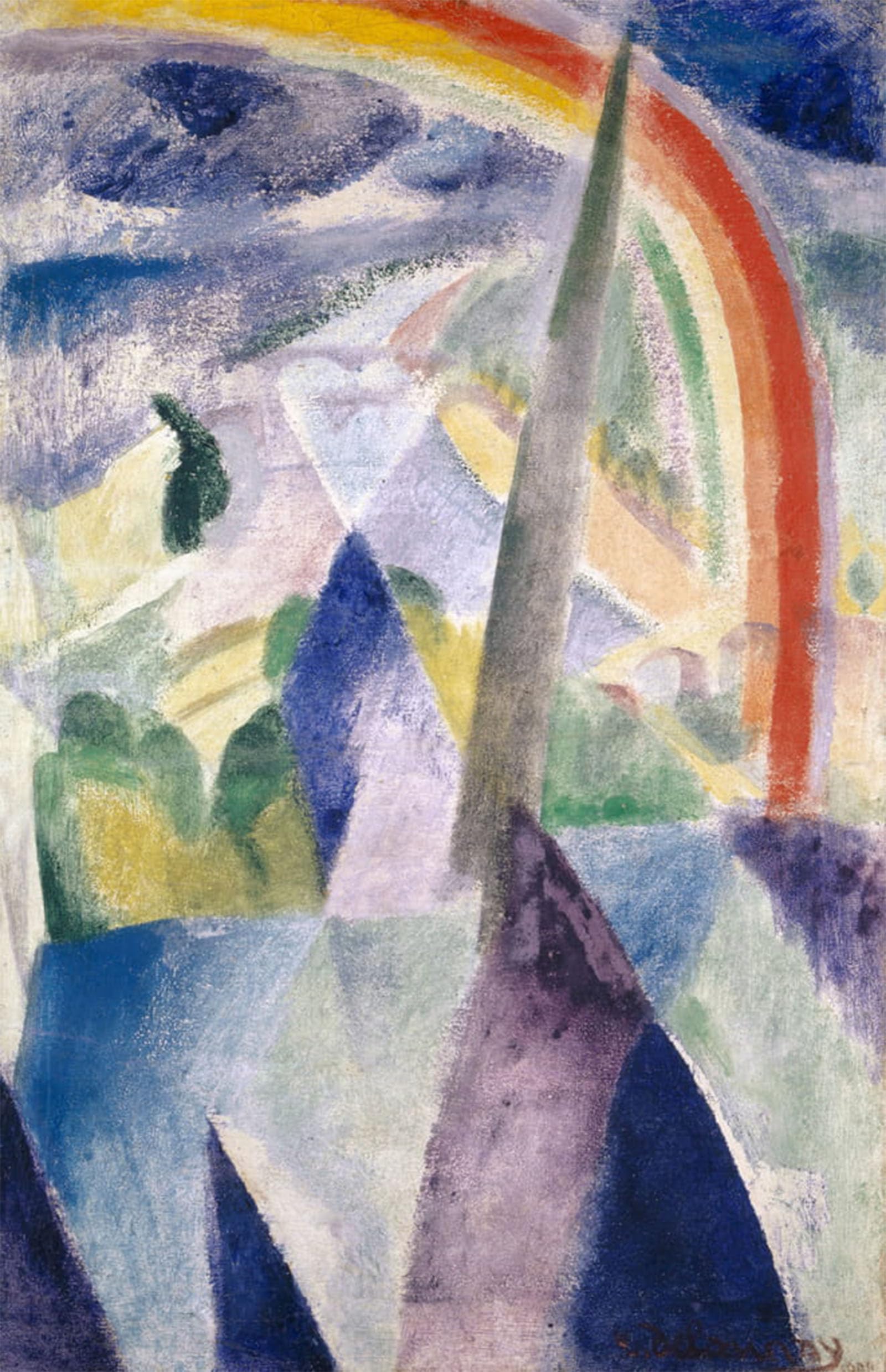 Artxlxxbn No Frame Famous Prints Artwork Pictures Poster Painting Art The Spire Of Notre Dame By Robert Delaunay Artwork Landscape Pictures For Home Decor 60X90cm